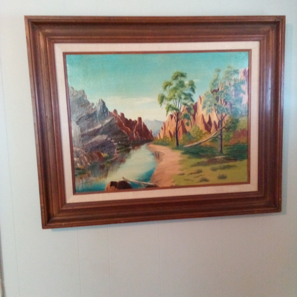 Vintage oil on canvas painting